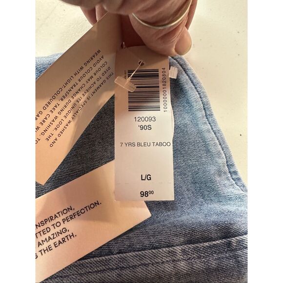 ARITZIA Denim Forum Women's 7 Yrs Bleu Taboo The '90s Denim Bustier Large NWT - Picture 6 of 9
